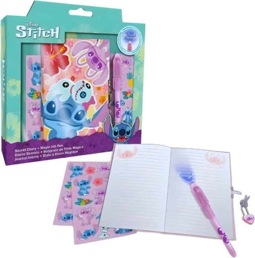 Gift set: secret pen, notebook and stickers Lilo & Stitch