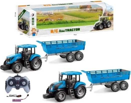 Heliga traktor koos haagisega