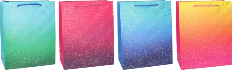 Kinkekott M 26 × 32 × 10 cm – aastaringselt kasutatav, värvilised gradiendid