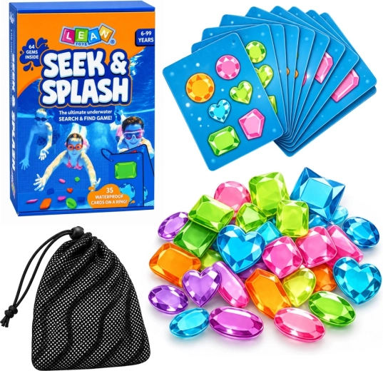 Diving treasure hunt game with waterproof cards