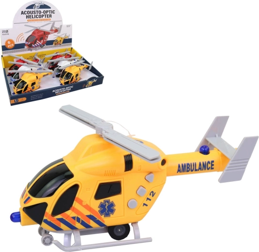 Päästehelikopter patareidel valguse ja heliga – 1 tk