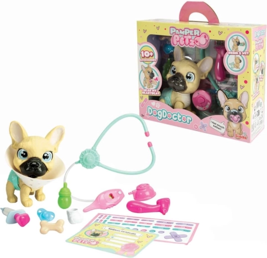 PAMPER PETZ figuur veterinaarkomplektiga (prantsuse buldog)