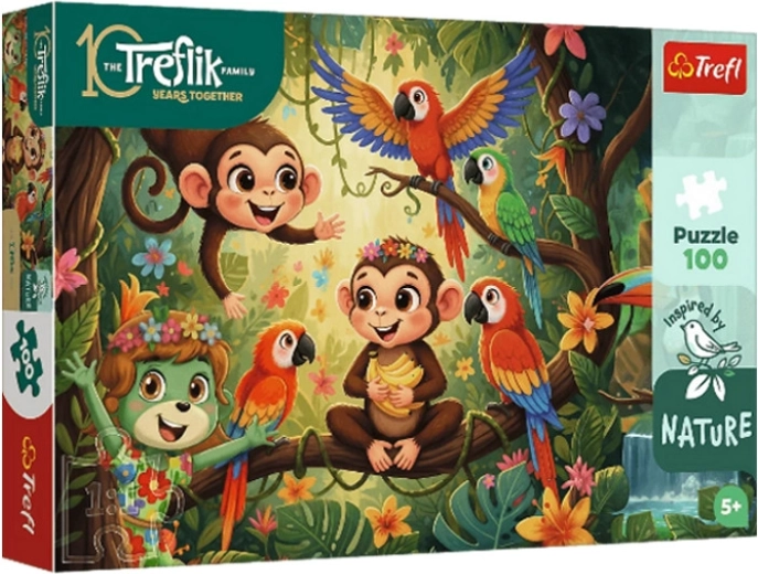 Trefl Inspired By Nature pusle Małpki a přátelé 100 tükki