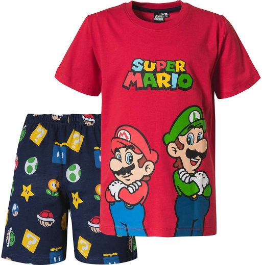 Laste pidžaama Super Mario, punane-tumesinine