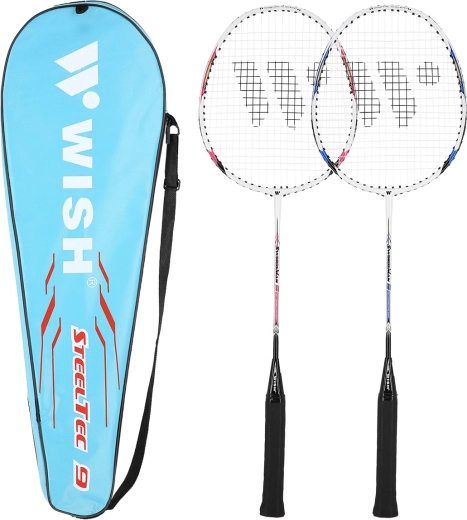 WISH Steeltec 9 Badminton Racket Set