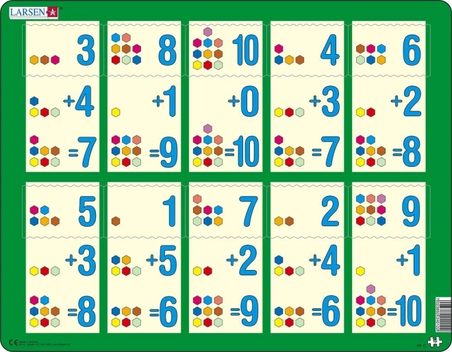 Larsen puzzle addition up to ten II 10 pieces