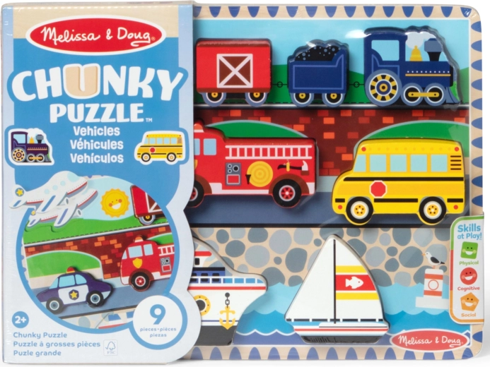 Puidust chunky pusle sõidukid MELISSA & DOUG