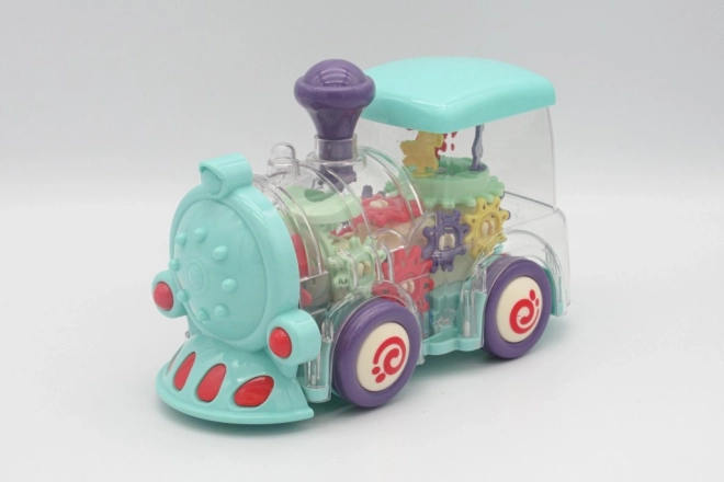 Läbipaistev mängurong tulede ja muusikaga