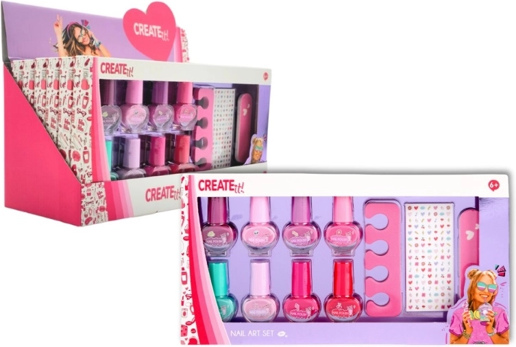 Create it! laste küünelakkide komplekt kleepsudega