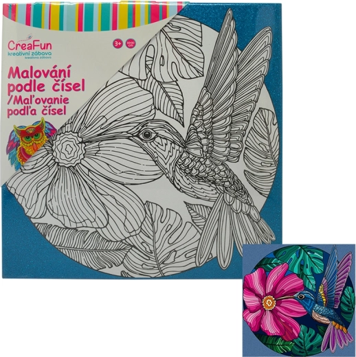 Canvas Painting – Hummingbird 30 × 30 cm
