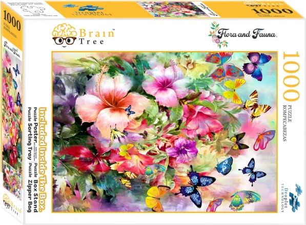 Puzzle Brain Tree lilled ja liblikad 1000 tükki