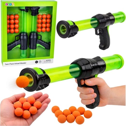Vahtpallipüstolite komplekt AIRBALL BLASTER – 2 blasterit + 24 palli
