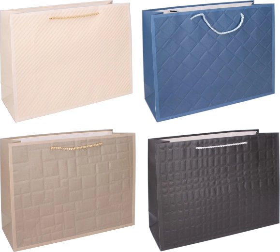 Kinkekott L 32 × 38 × 12 cm – elegantne reljeefne viimistlus, värvivalik