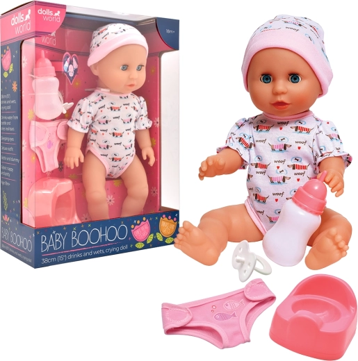 Dolls World beebinukk Baby Boohoo 38 cm funktsioonide ja tarvikutega
