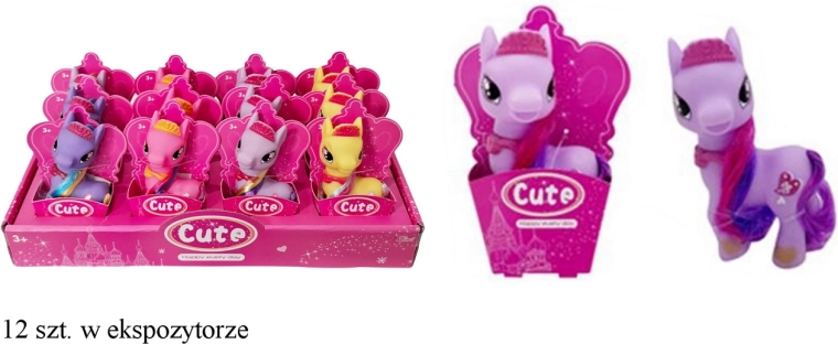 Colorful pony figure with long mane