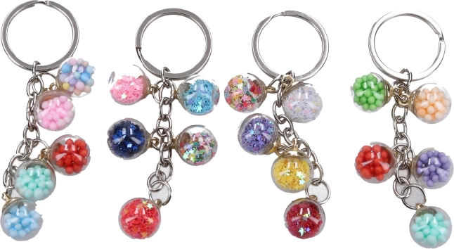 Klaaskuulidega võtmehoidja, värvide segu