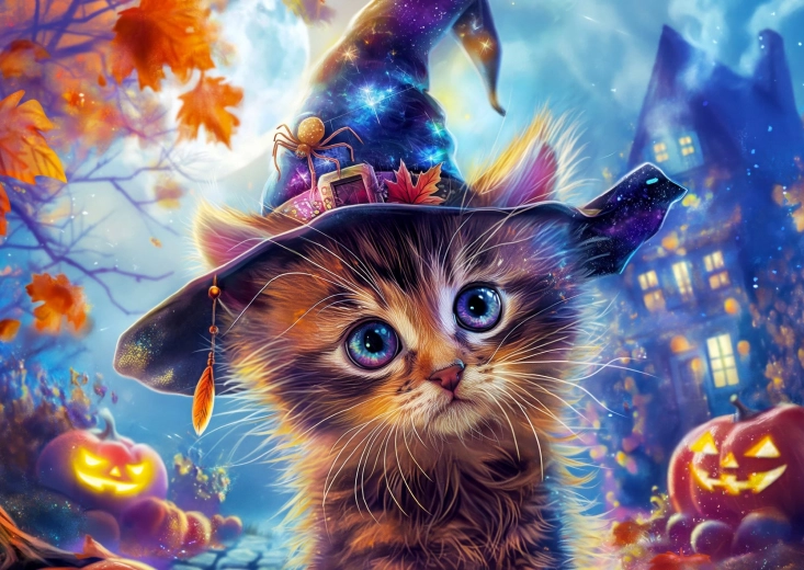 Enjoy Puzzle Little Witch Cat 1000 Pieces