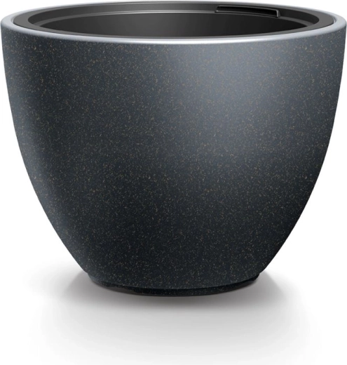 Lillepott Heos Eco Wood sisemise vahetükiga, antratsiit, läbimõõt 39,5 cm