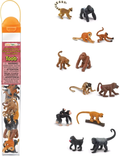 Safari Ltd. Tube with Primate and Monkey Figurines