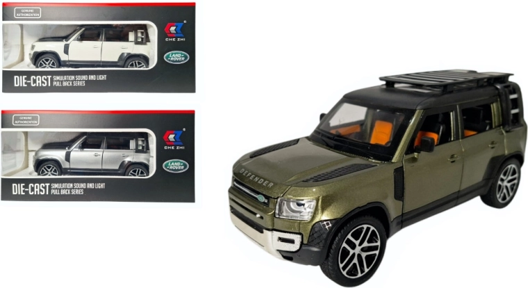 Die-cast model Land Rover Defender 1:24 with light and sound