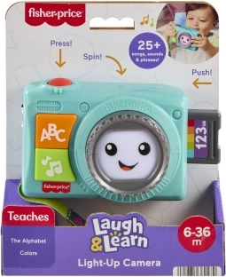 Fisher-Price interaktiivne valgusega fotoaparaat lastele (tšehhi/slovaki/inglise/ungari/poola)