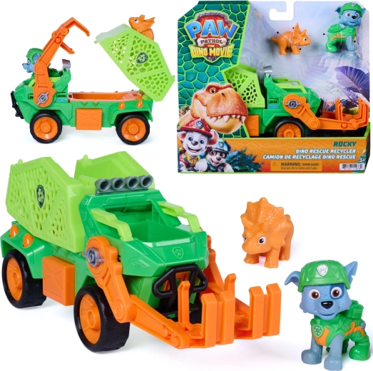 Spin Master Käpapatrull Dino Rescue Rocky prügiveok koos figuuridega 23 cm