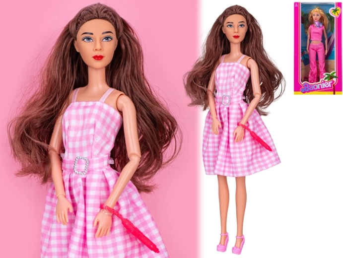 Fashion doll 29 cm with a stylish handbag