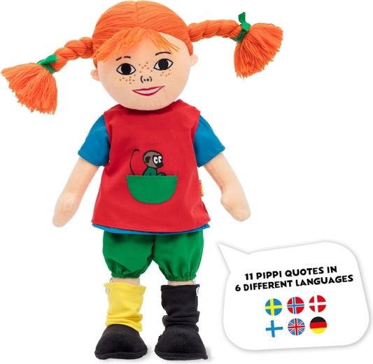 Pehme rääkiv nukk Pipi Pikksukk 40 cm