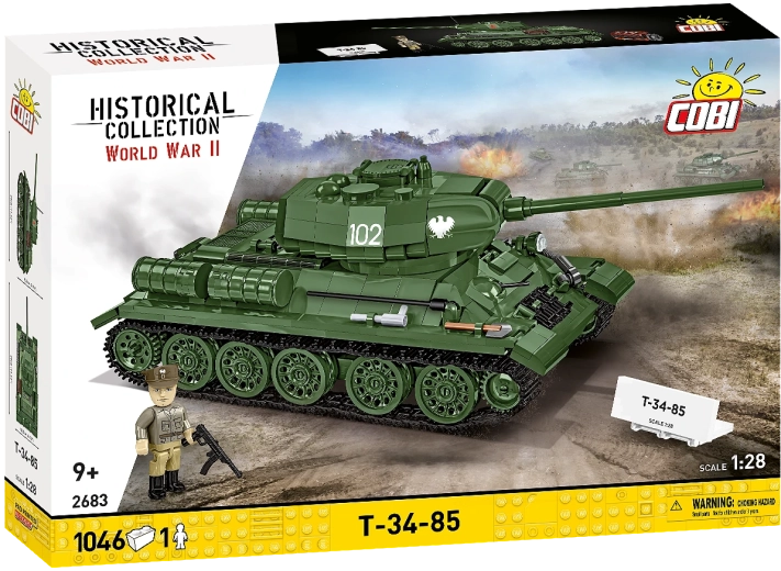 Cobi tanki T-34-85 ehituskomplekt 2 ühes, 1:28