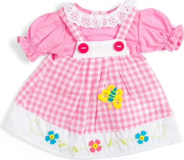 Bigjigs Toys Pink Gingham Pinafore Dress for 34 cm Doll