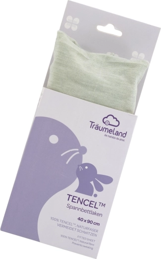 Träumeland Tencel fitted sheet 40 × 90 cm desert sage
