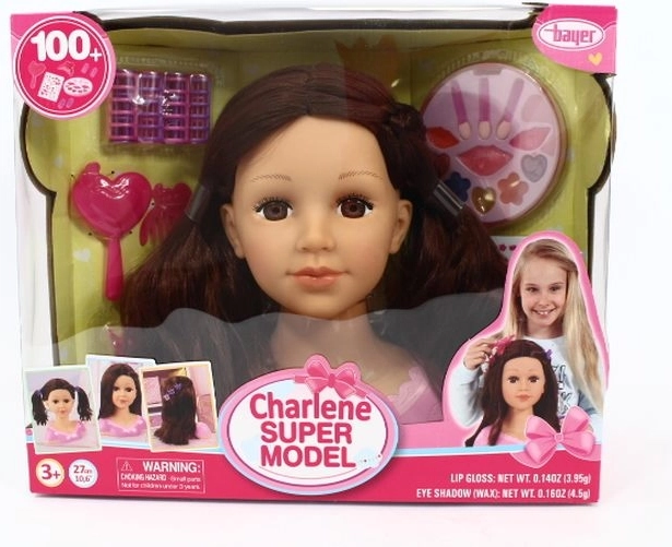 Bayer Charlene Super Model Styling Head Brunette with Accessories