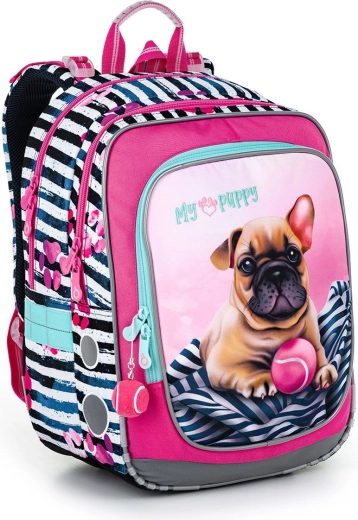 Topgal lightweight school backpack with a bulldog