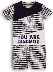 Dirkje laste kaheosaline komplekt sunny you are dinomite navy-white