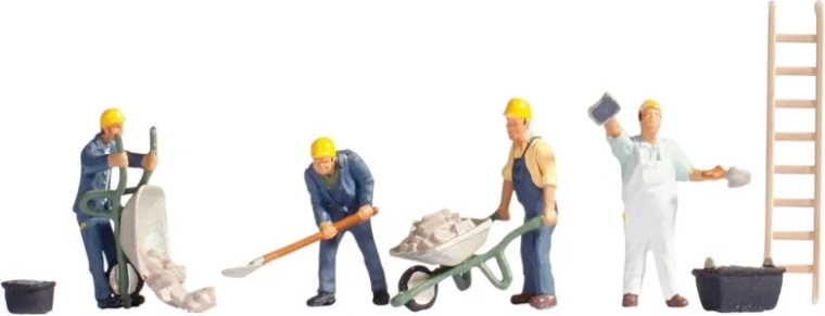 Noch Construction Workers – H0 Figure Set