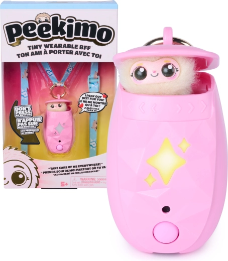Spin Master Peekimo pink interactive electronic pet and pendant - 1 piece