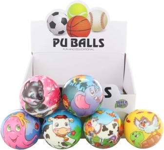 Pehme loomapildiga pall 10 cm
