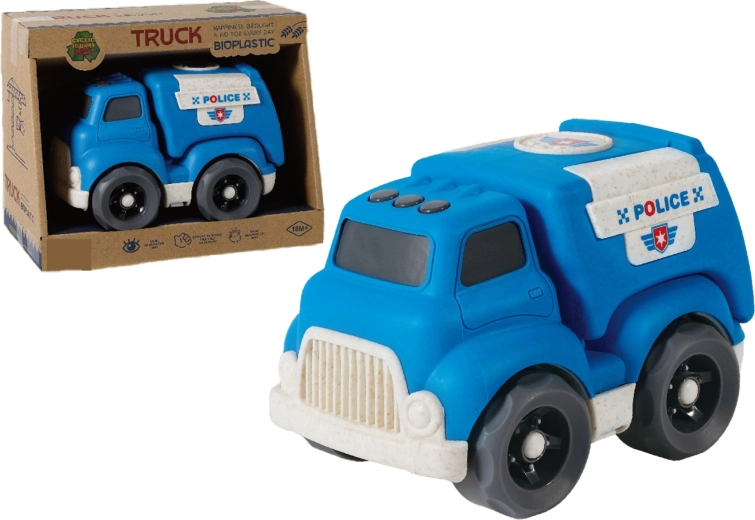Bioplastic Police Truck 18 cm