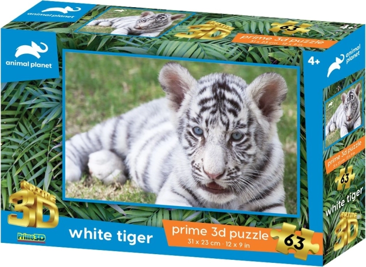 3D Puzzle White Tiger 63 Pieces