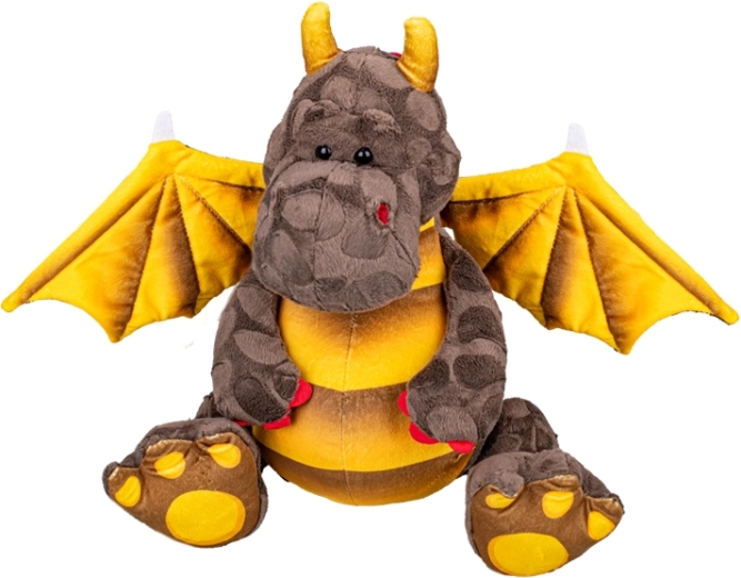 Pehme pruun draakon 23 cm beebidele