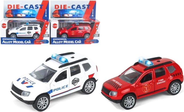 Metal toy car with light and sound