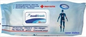 Medifresh niisked salvrätikud täiskasvanutele klambriga 60 tk