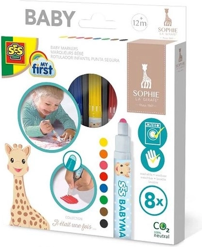 SES Creative my first viltpliiatsid kaelkirjak Sophie – 8 värvi komplekt