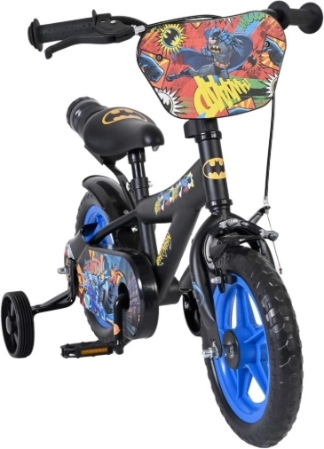 Lasteratas 12" Batmani teemaga, tugirataste ja joogipudeliga