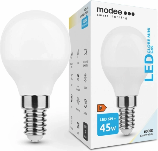 LED-pirn Modee Lighting Globe Mini G45 6 W E14 külm valge