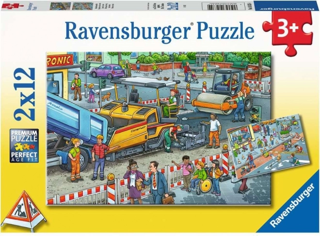 RAVENSBURGER Puzzle Construction Work 2x12 pieces