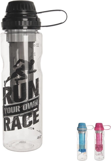 Sports Tritan water bottle Run with filter 0.75 l (assorted colors)