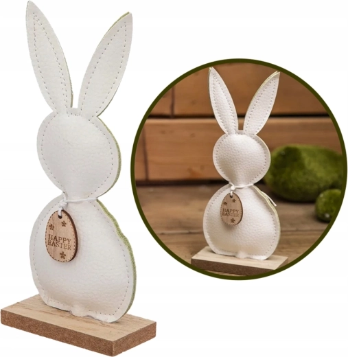 Decorative rabbit figurine with hanging loop, 18 cm