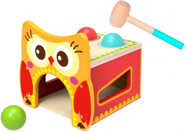 Wooden Interactive Owl Bench TOOKY TOY