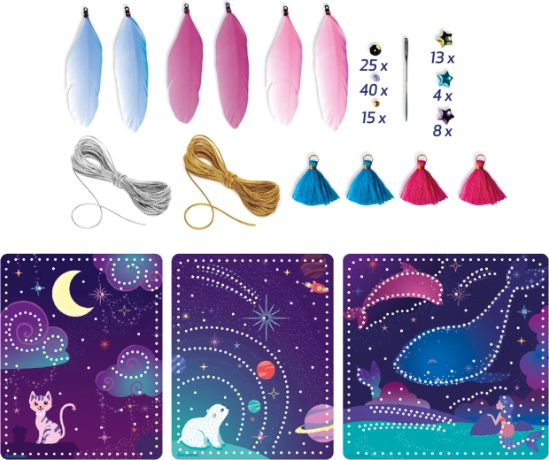 Lovely Box tikitud soovid – loovkomplekt tikitud postkaartide valmistamiseks